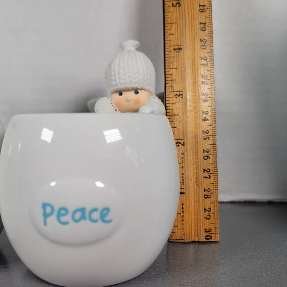 Department 56 Love & Peace Angel Tea Light Holders Set of 2 Holiday Decor Xmas - Picture 6 of 16